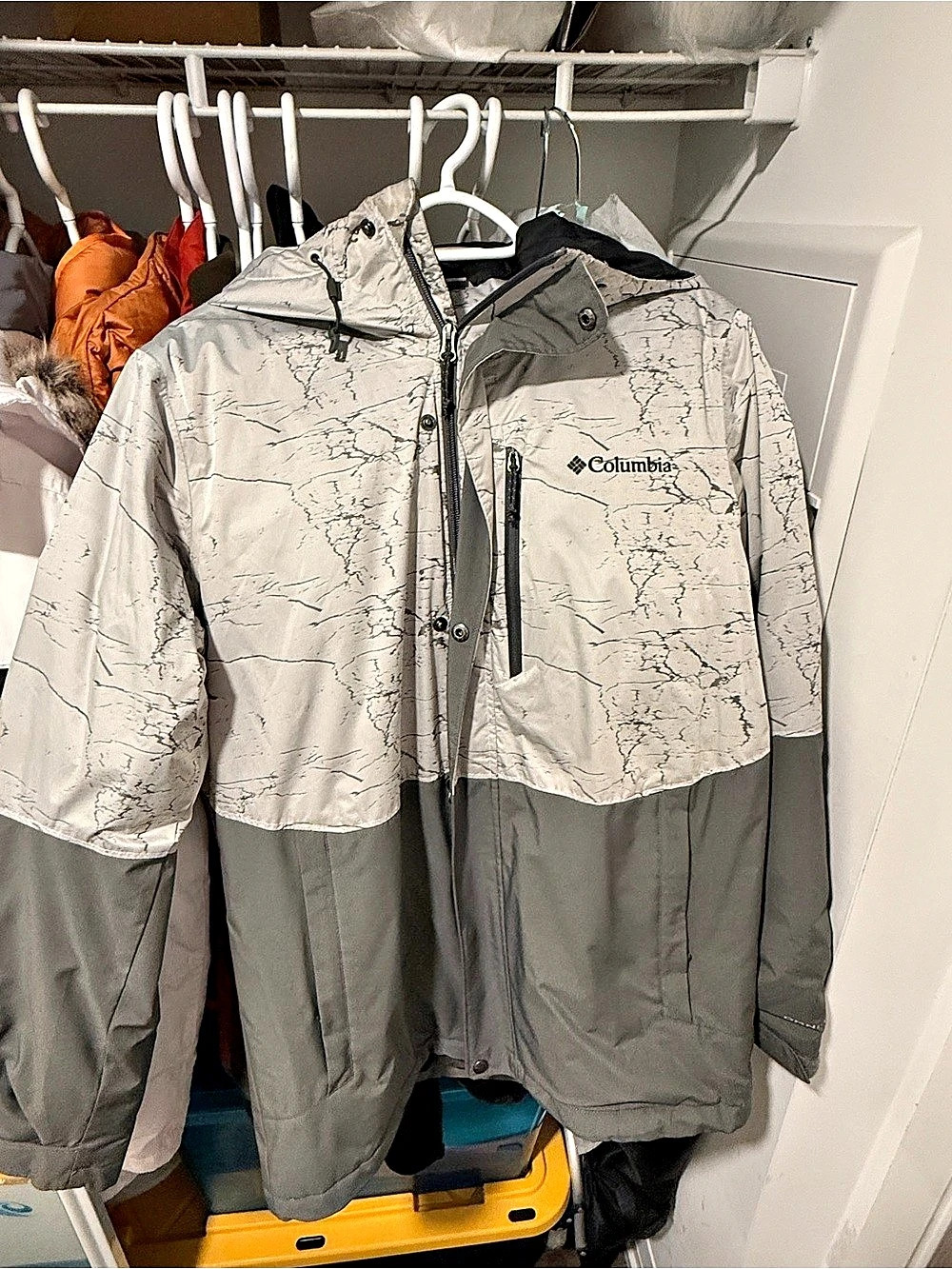 Columbia Whirlibird Interchange Jacket Men's Ski Jacket Gray & White